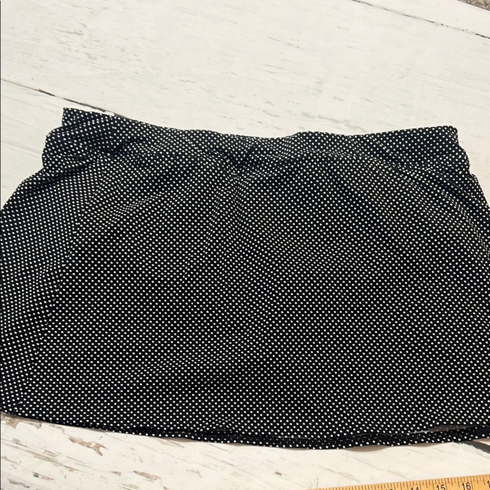 Black and White Polka Dot Swim Skirt